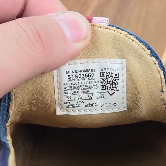 Sperry Mens 10.5 Top Sider Gold Cup Cabo Plushwave Navy Leather Penny Loafer - Picture 12 of 12